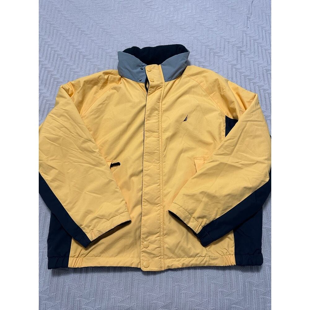 Vintage Nautica Y2K yellow hooded jacket size XXL